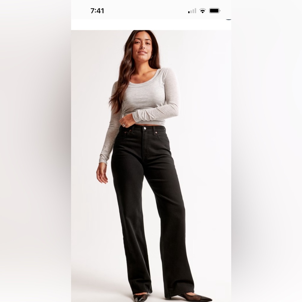 Abercrombie & Fitch High Rise Black Jeans